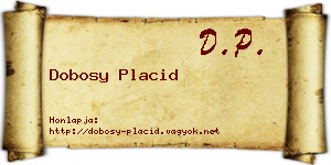 Dobosy Placid névjegykártya